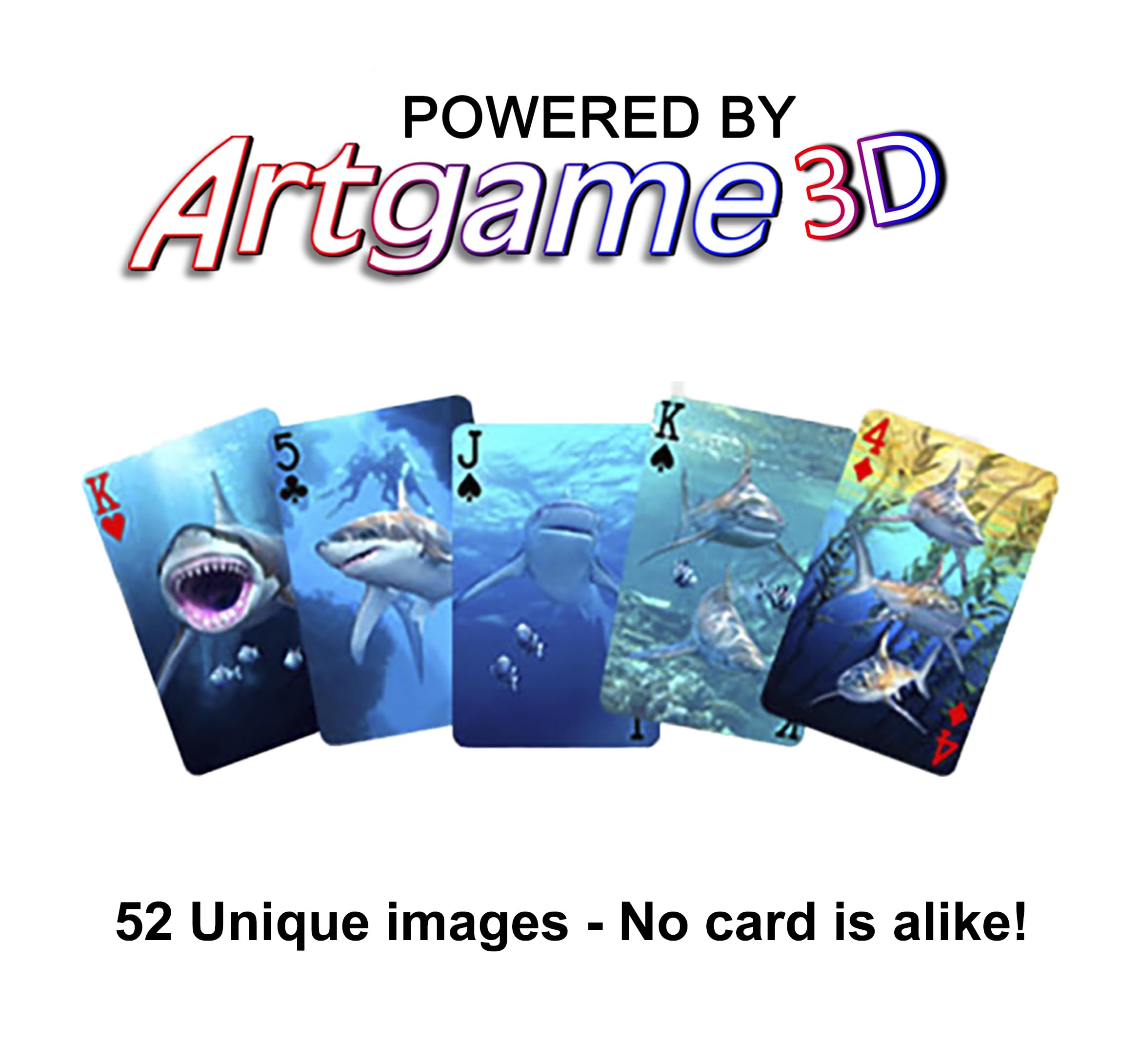 Amazon.com: 3D Lenticular Shark Playing Card Deck - by Artgame